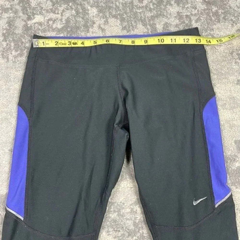 Nike Filament Dri Fit Two Tone Athletic Capri Leggings Yoga Running Hiking Sz M